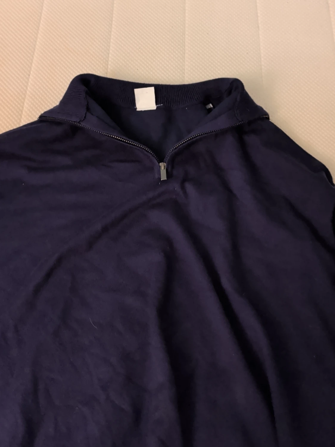 Mörkblå half zip tröja från Lindex - 1