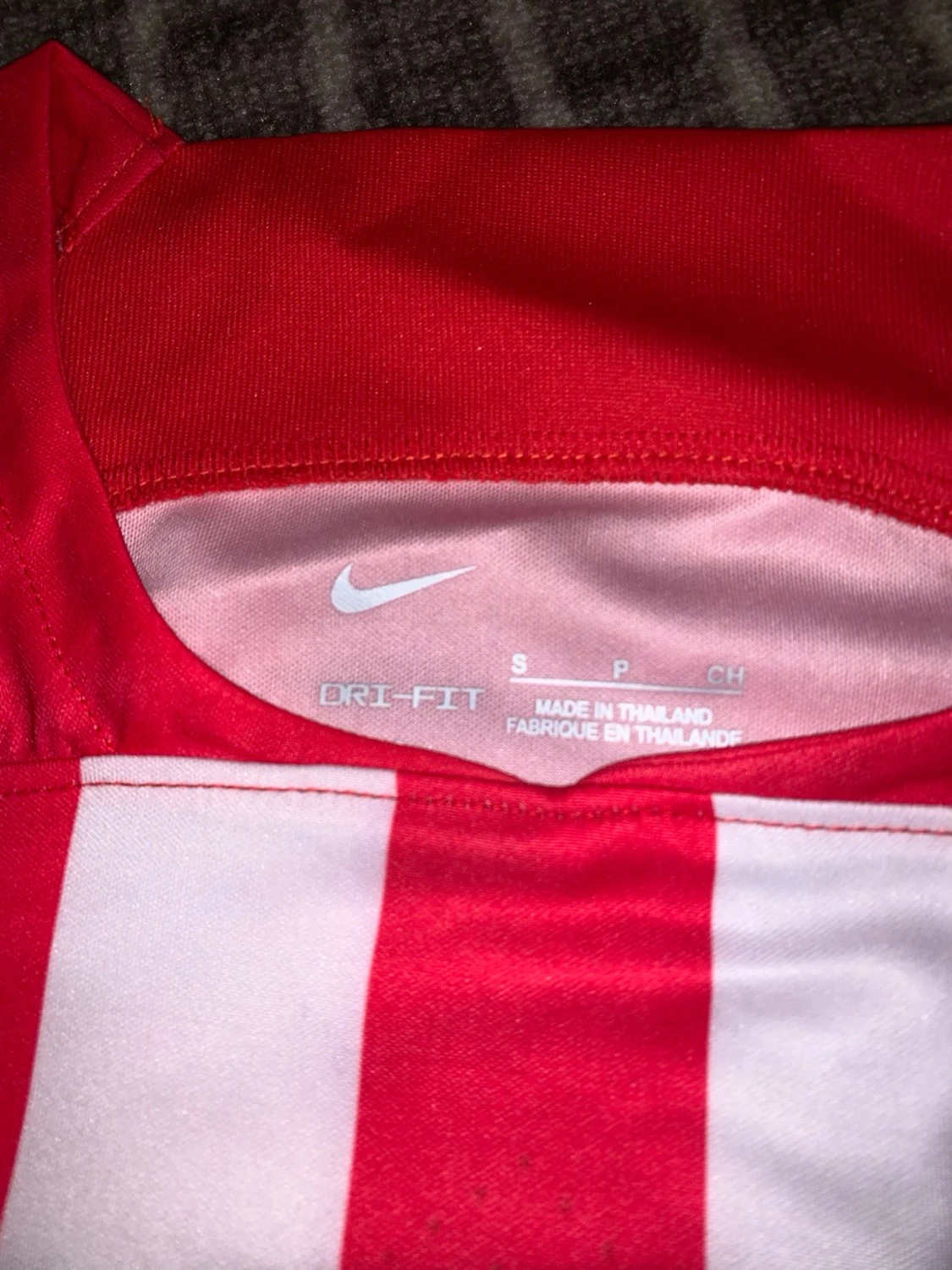 Rödvit randig Nike fotbollströja - 5