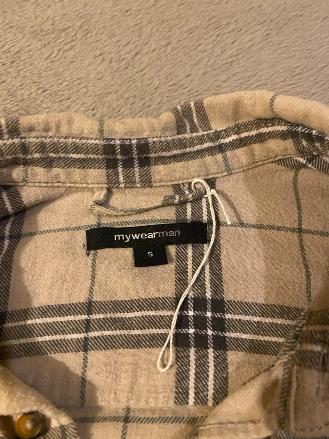 Beige rutig skjorta från Mywearman - 2