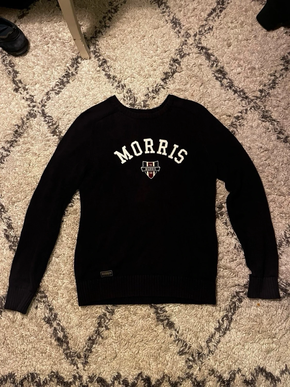 Svart stickad tröja Morris XS - 2