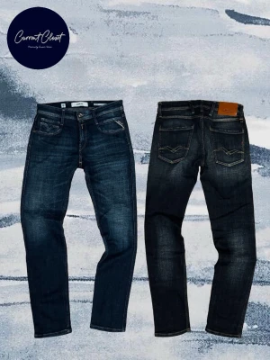 Replay Anbass slim jeans blå 28/32 - Säljer ett par mörkblå Replay Anbass jeans i slim fit. Klassisk femficksmodell med snygga slitningar och kontrastsömmar. Jeansen har normal midja och raka ben, tillverkade i mjukt och slitstarkt bomullsmaterial. Perfekta för dig som gillar en clean men ändå cool look.