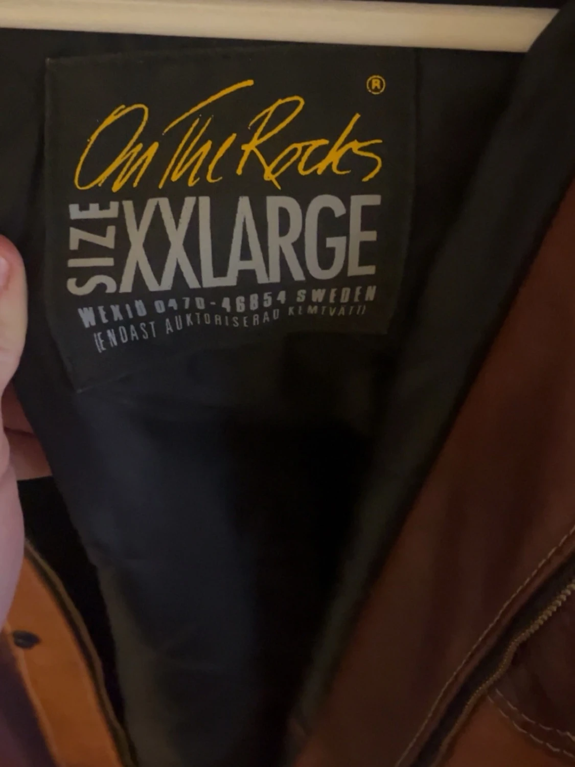 Brun skinnjacka On The Rocks XXL - 2