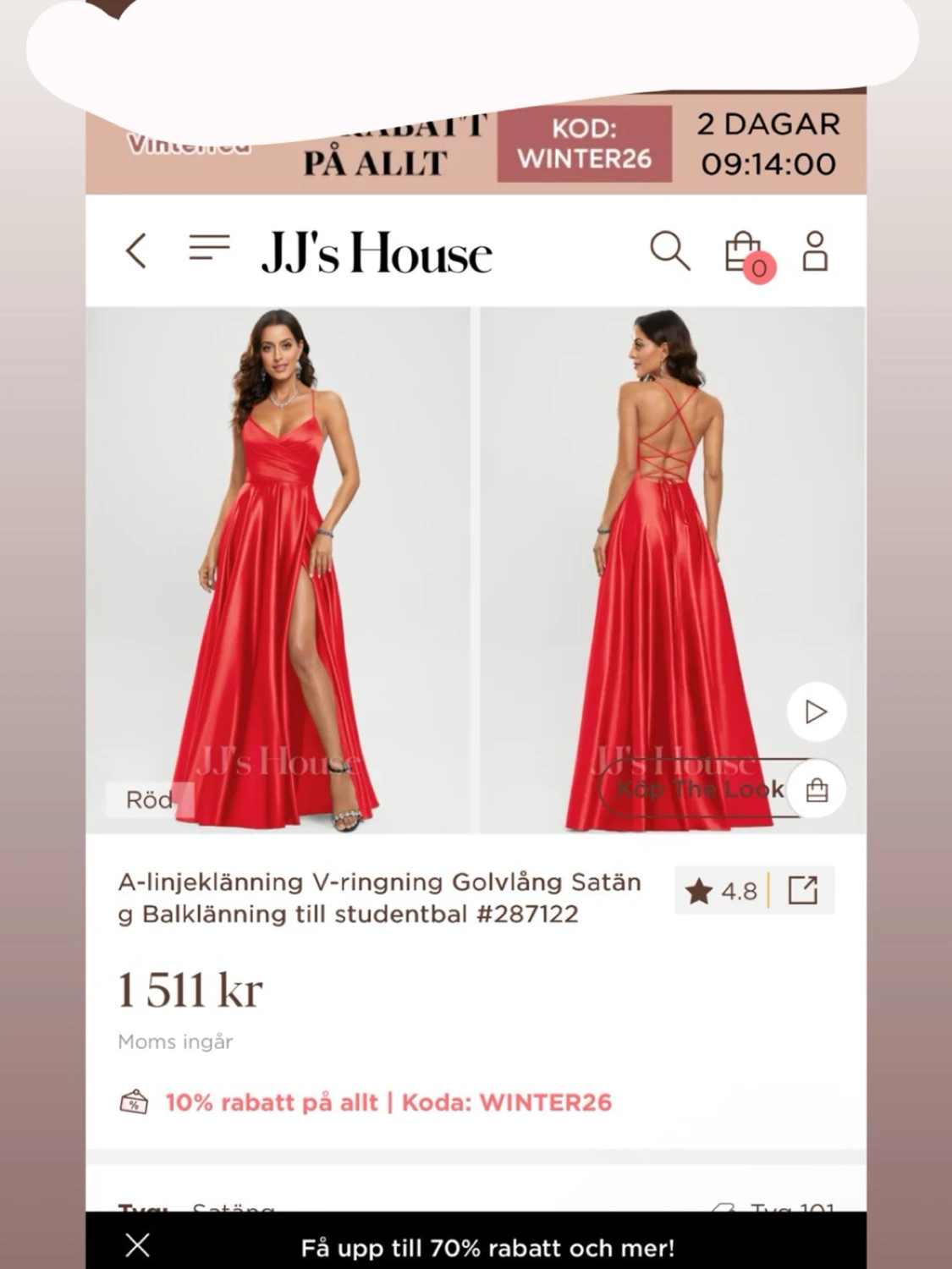 Röd balklänning - 1