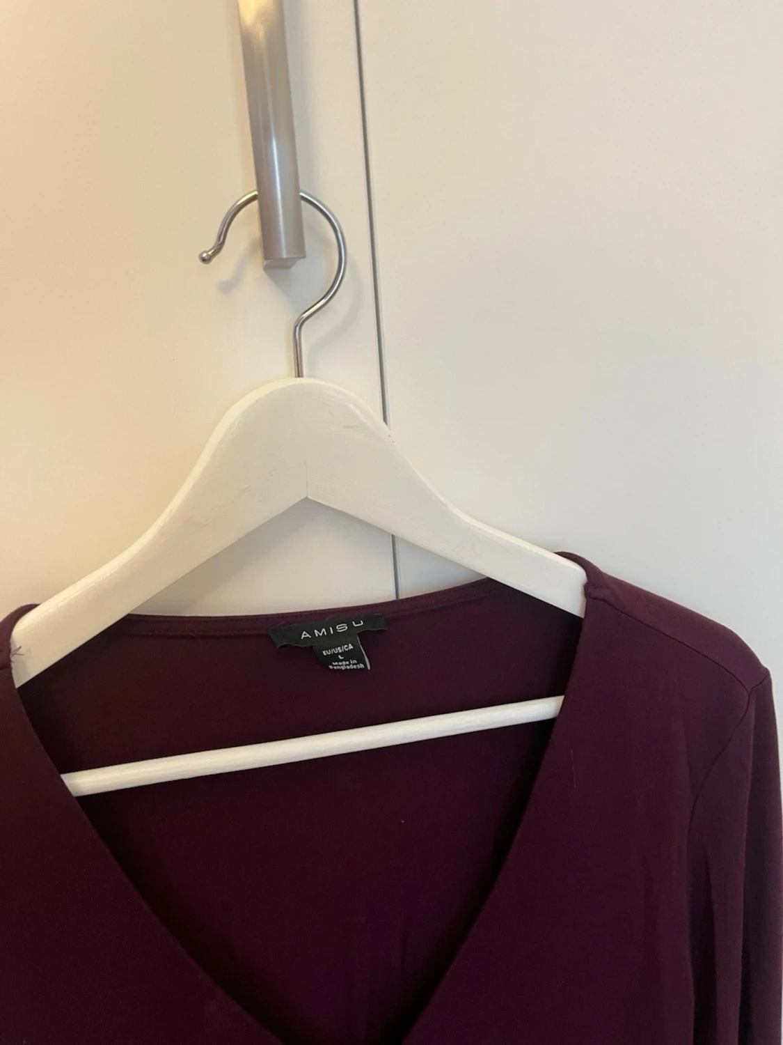 Vinröd långärmad topp från Amisu - 1
