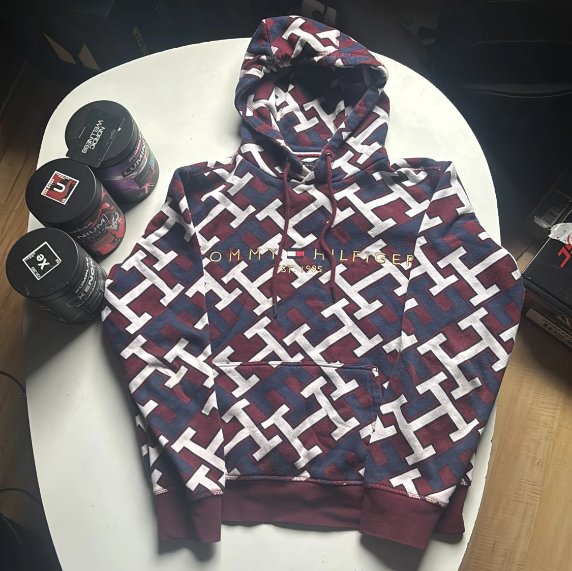 Mönstrad hoodie Tommy Hilfiger XS