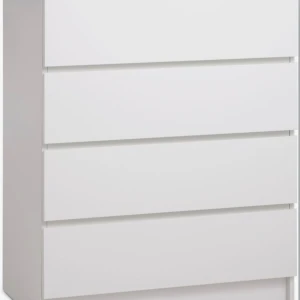 Byrå LIMFJORDEN 4 lådor vit - Hej, jag är student och ska flytta till en ny lägenhet som är mycket mindre än min nuvarande lägenhet vilket gör att jag inte kan ta med mig denna byrå. Den är ny skick då jag köpte den i somras med bra förvaring men jag behöver bli av med den så fort som möjligt. Priset går för 900 kr och du ansvarar för upphämtning. Priset kan dock diskuteras.