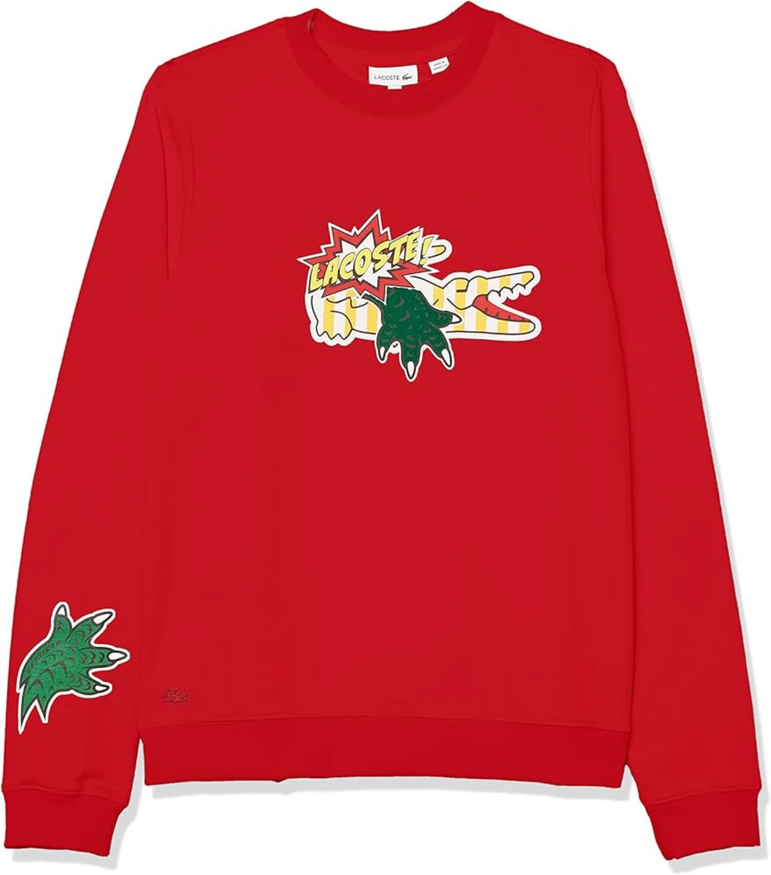 Röd Lacoste sweatshirt med tryck