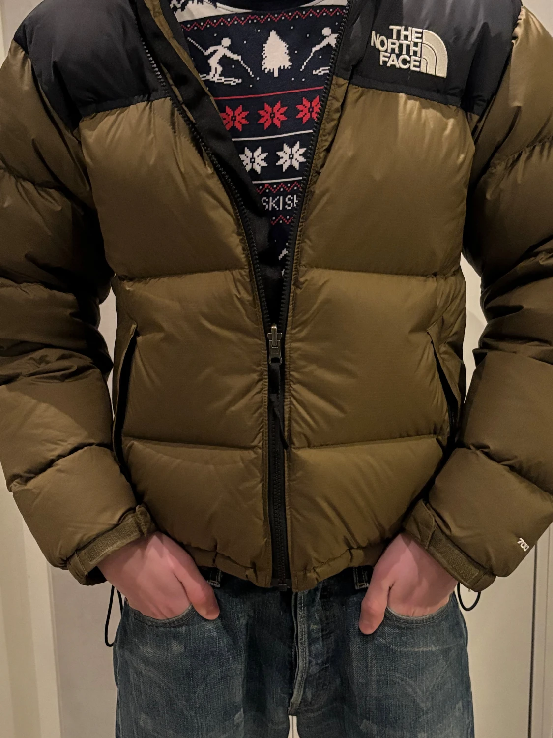 Olivgrön dunjacka från The North Face - 3