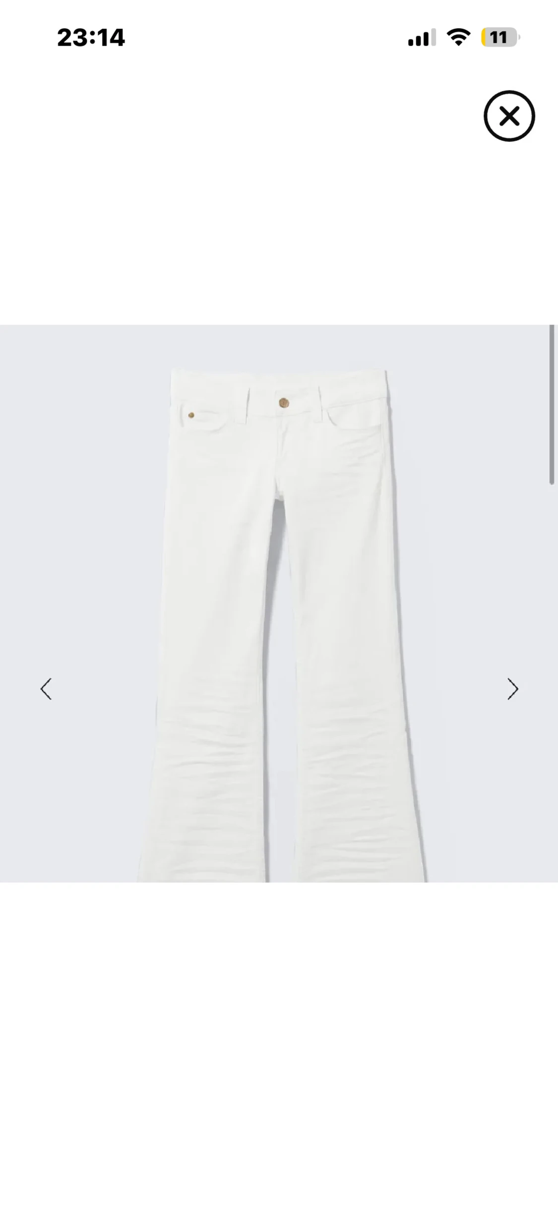SÖKER CHEAP MONDAY JEANS I VIT STORLEK 34