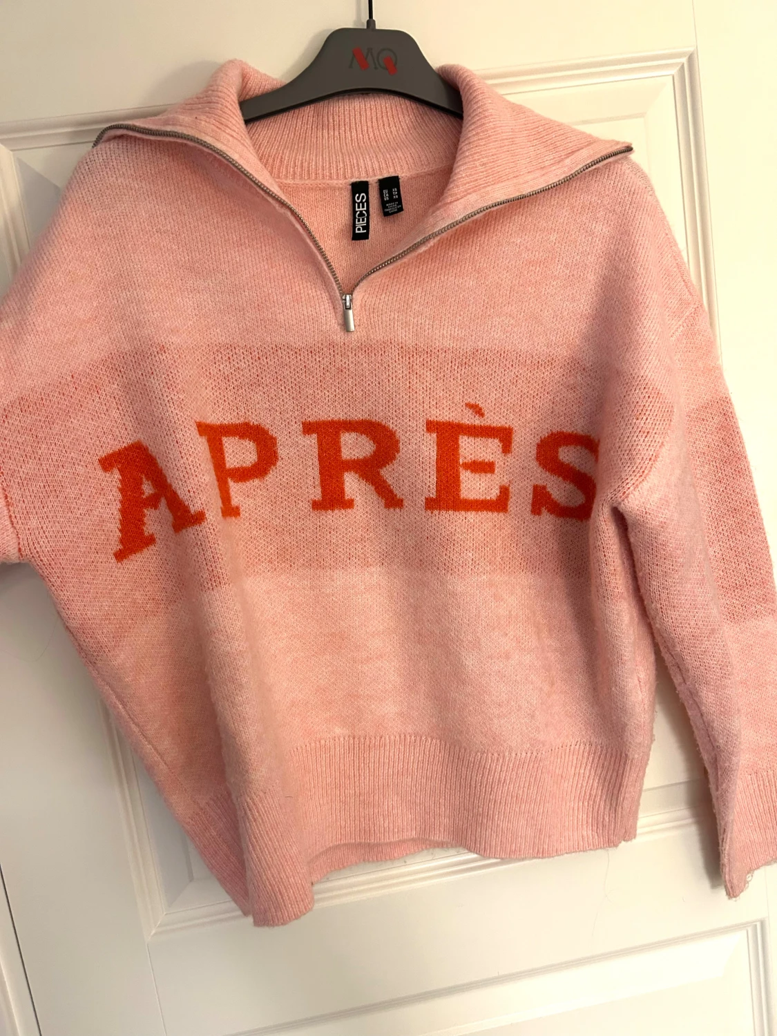 Nyskick Rosa stickad half zip-tröja från Pieces / Nelly  Stl xs  - 3