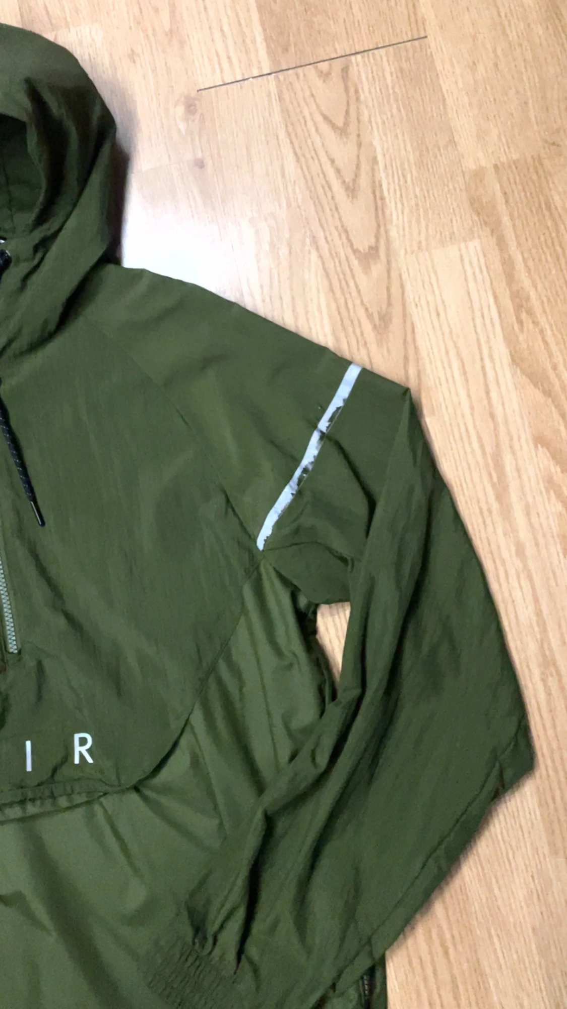 Nike Air grön vindjacka med huva - 2