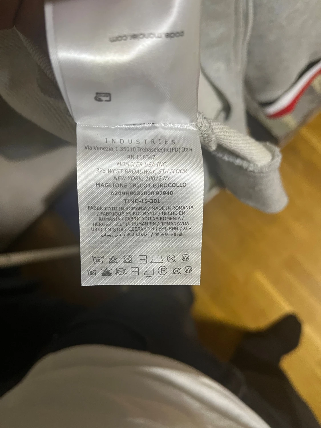 Grå Moncler hoodie med dragkedja - 2