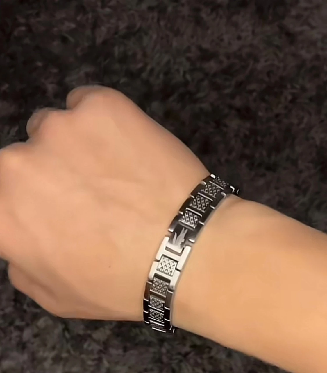 Silverfärgad Lacoste armband  - 4