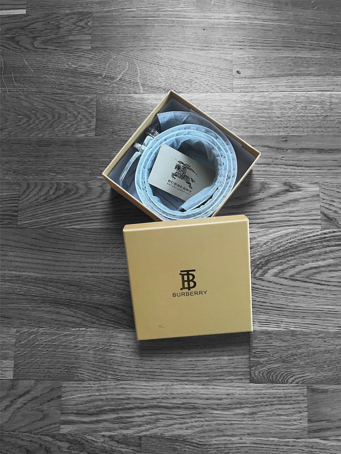 Burberry rutig bälte med silverdetaljer - 3