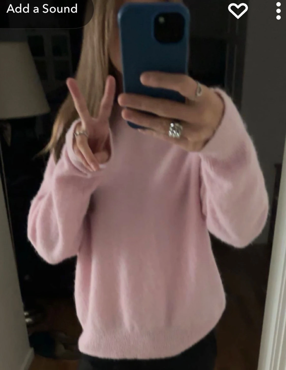 Ljusrosa stickad tröja Samsøe Samsøe