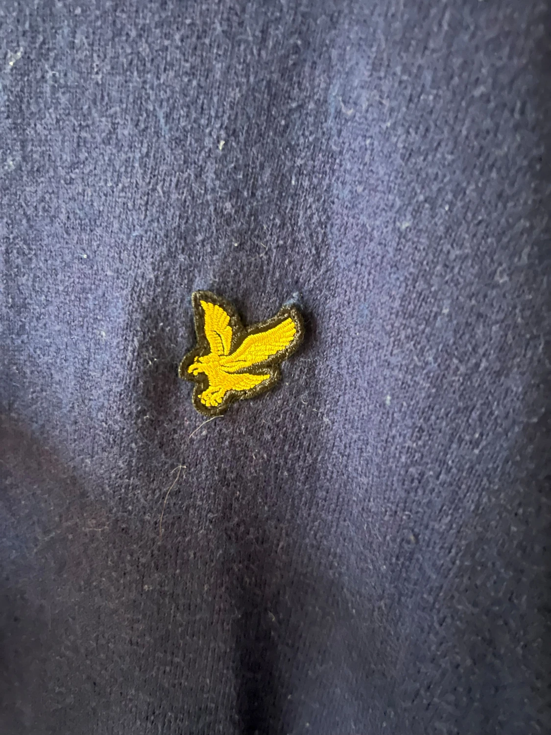 Marinblå stickad tröja Lyle & Scott - 3