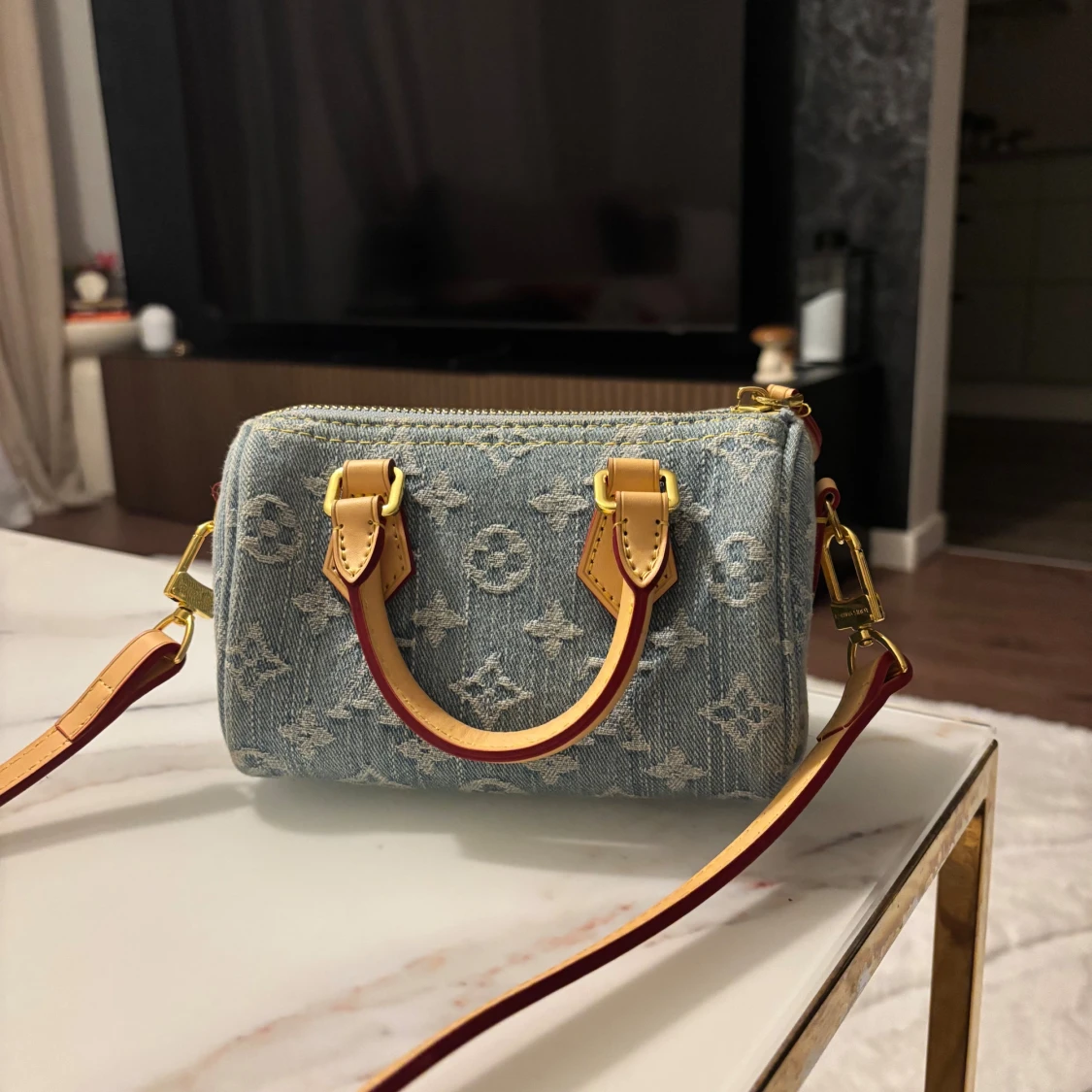 Vintage denim väska - 1