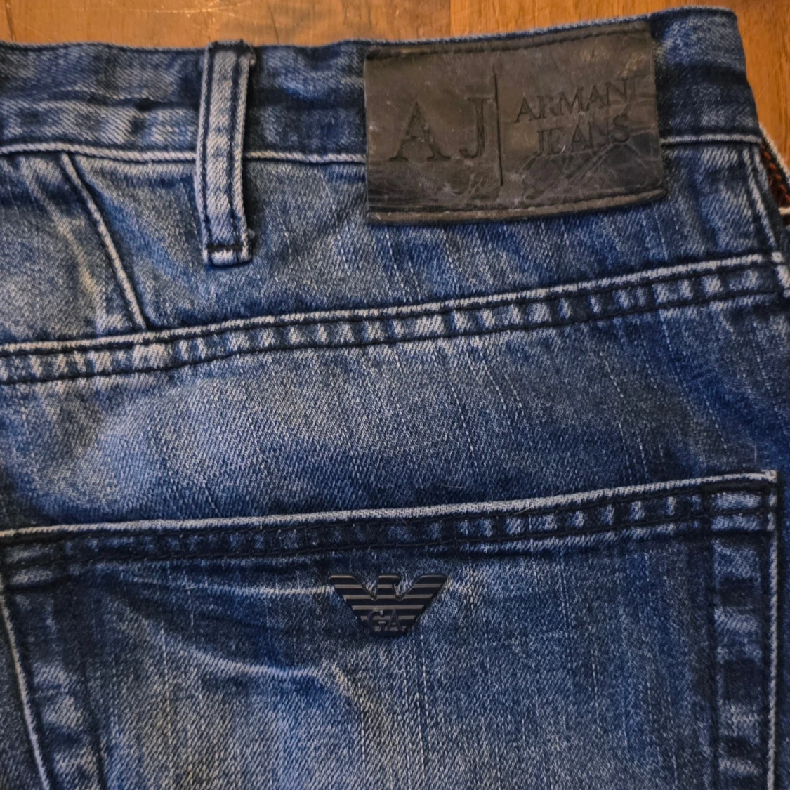 Blå Armani Jeans J45 Regular Fit - W33 L32 - 3