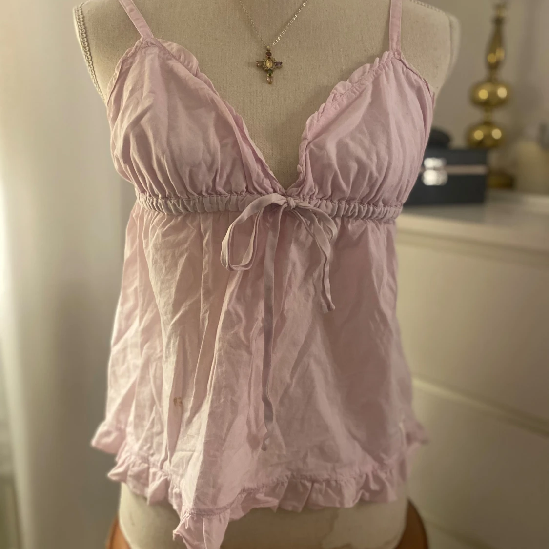 Rosa babydoll topp  - 1
