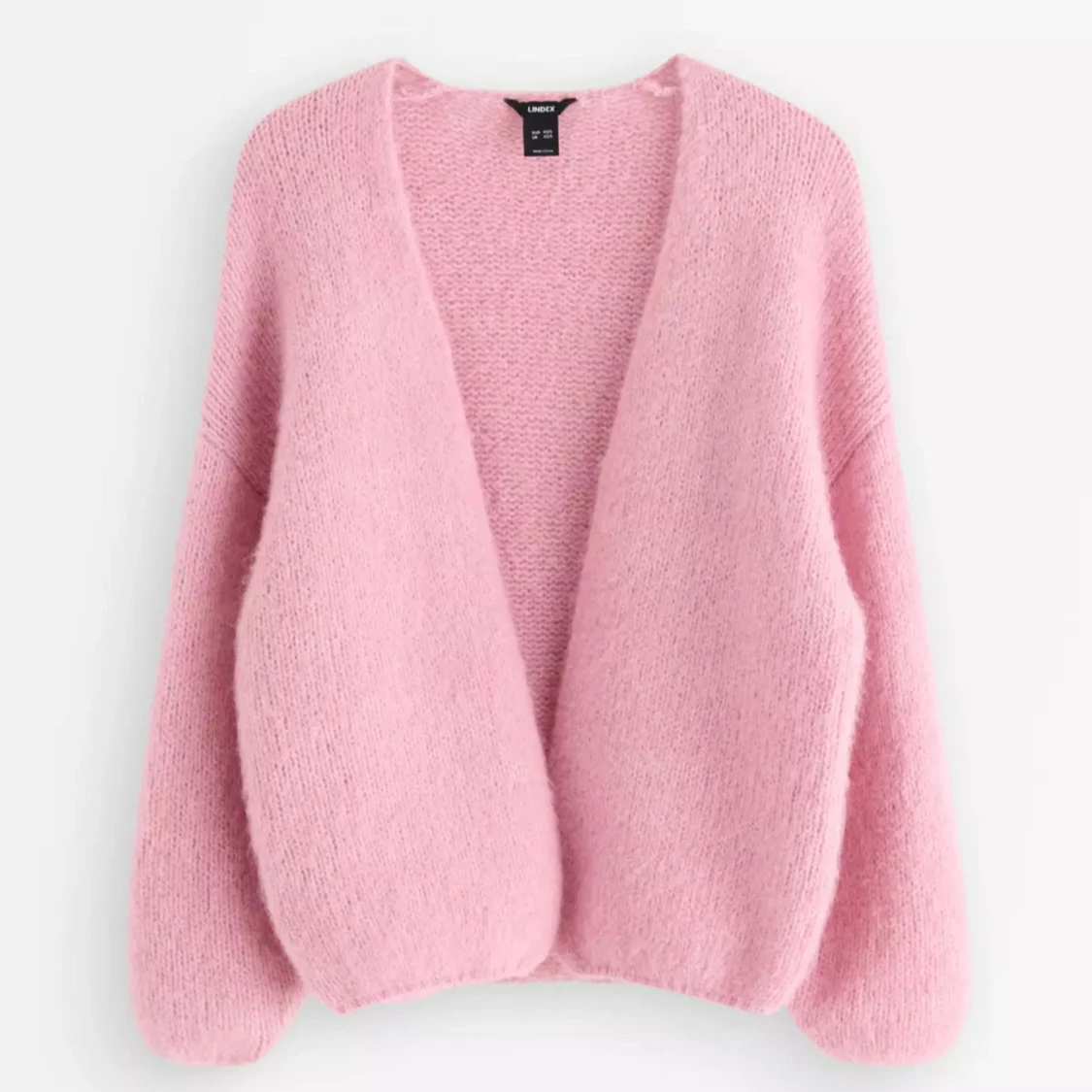 Ljusrosa stickad kofta från Lindex