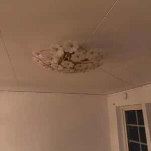 Taklampa - Fin vit guldig vintage lampa från 1900 talet! Ge prisförslag 