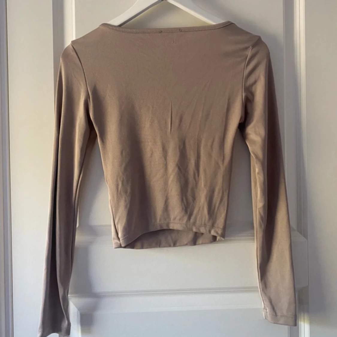 Beige långärmad topp  - 1