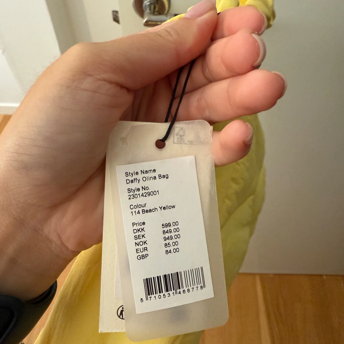 Gul quiltad handväska från Beck Söndergaard - 2