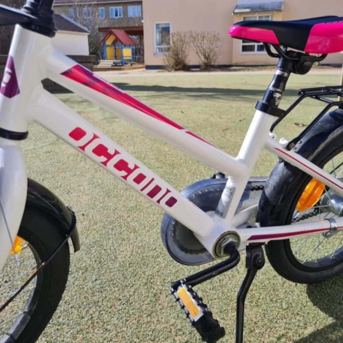 OCCANO Barncykel 16" Vit/Rosa - 2