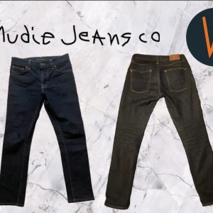 Nudie Jeans  dry navy  - Dry Navy jeans | modell Grim Trim | storlek W30 L30 ungefär (står 31, 32) | passar runt 180 | blir fetare med tweeten