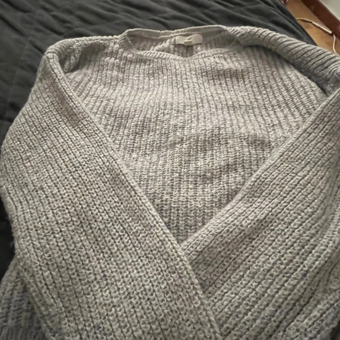 Grå stickad tröja från H&M