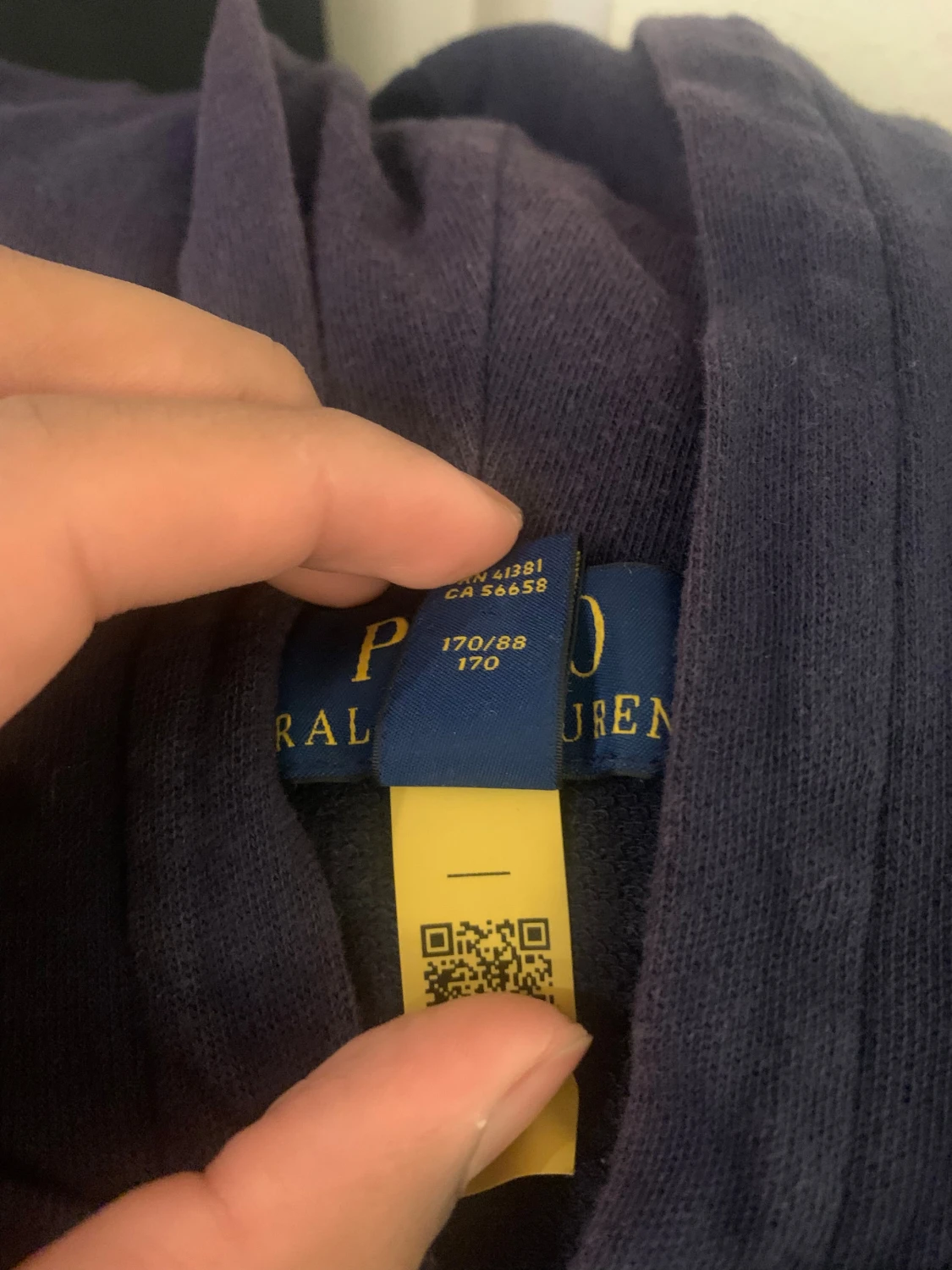 Marinblå hoodie från Ralph Lauren  - 2