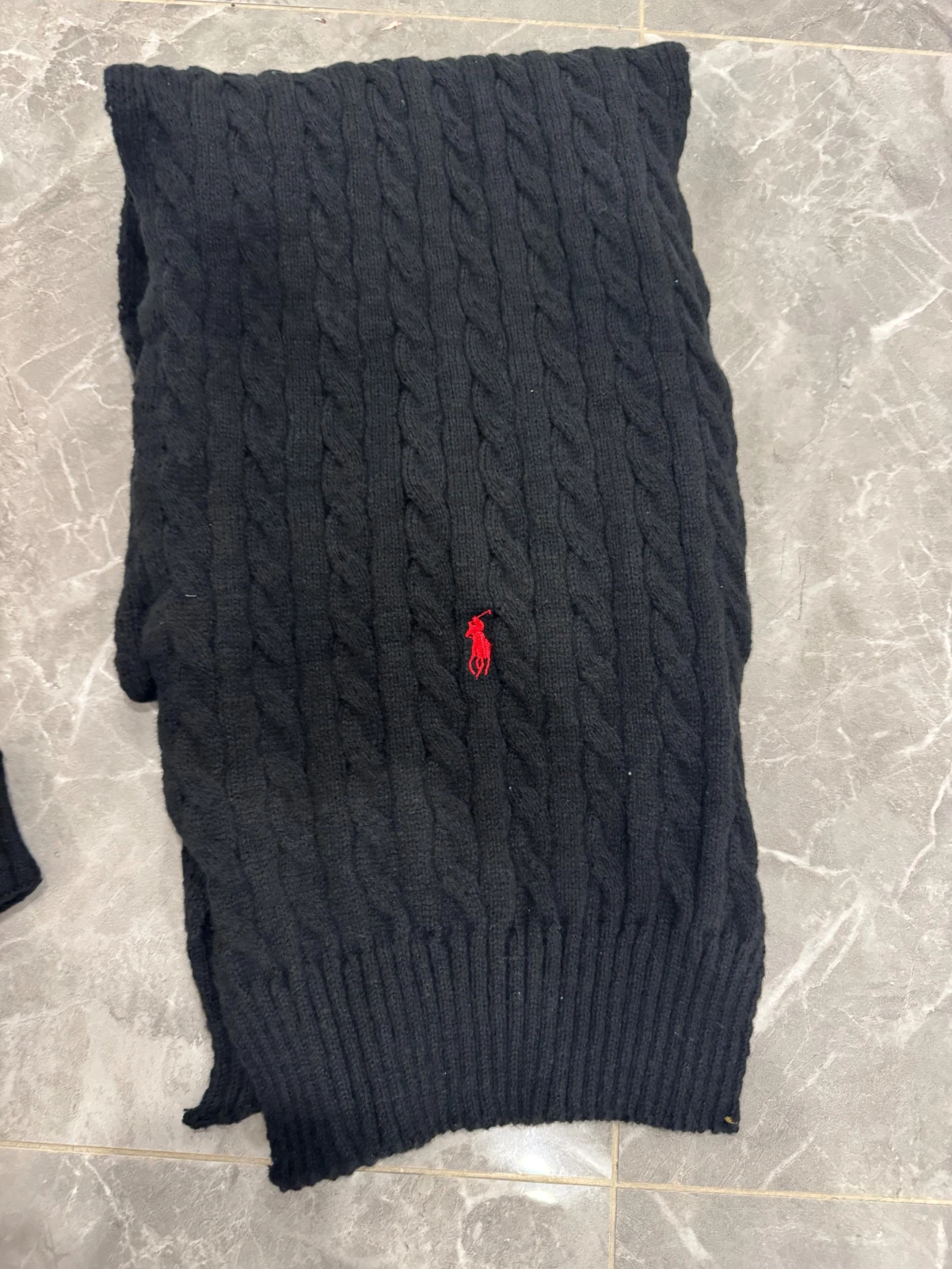 Svart kabelstickad mössa från Polo Ralph Lauren - 3