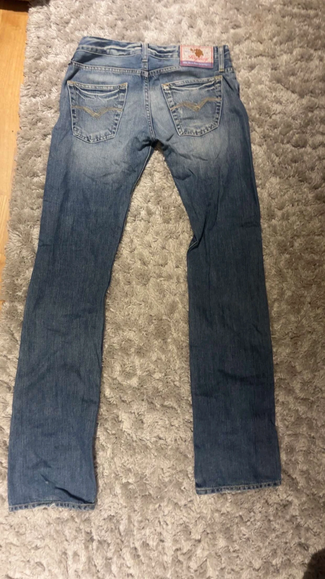 Blå Replay jeans, midwaist, straight fit