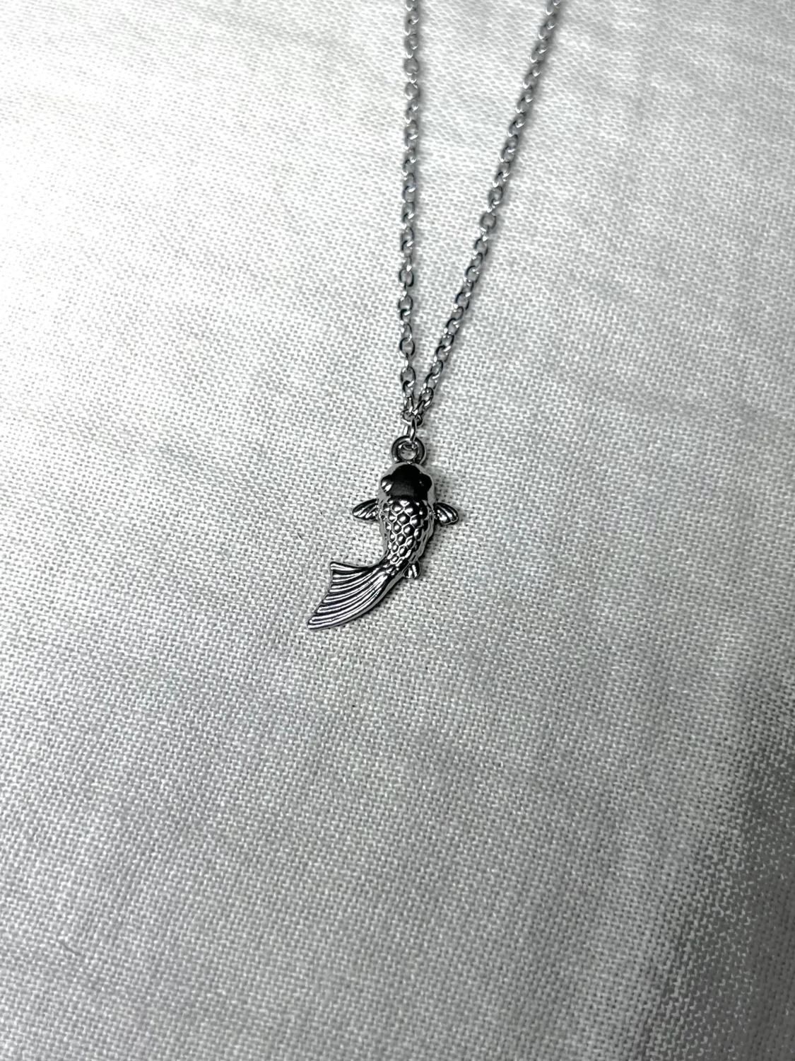 Minimalist Silver Koi