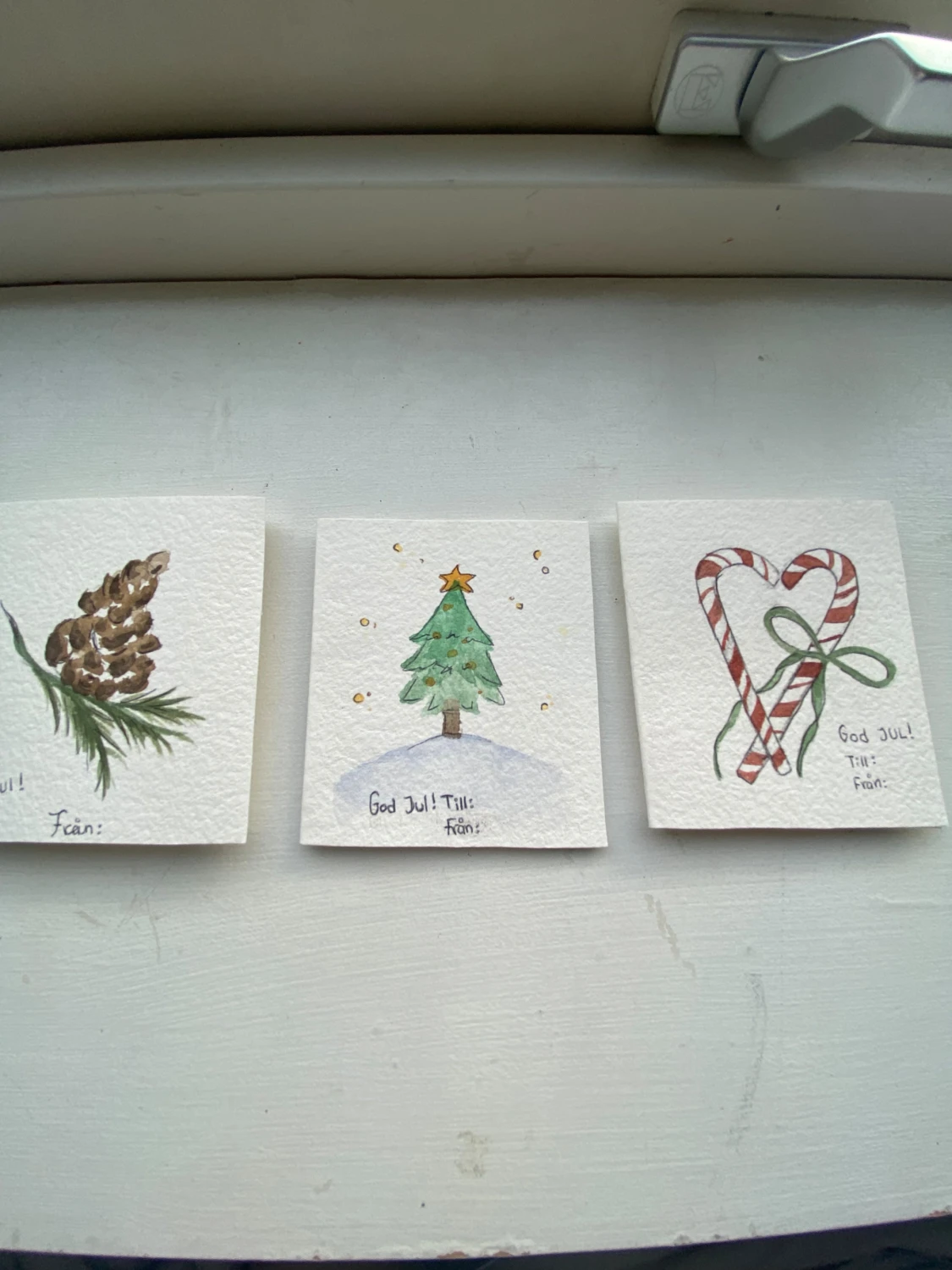 Handmålade julkort (3 set) - 5