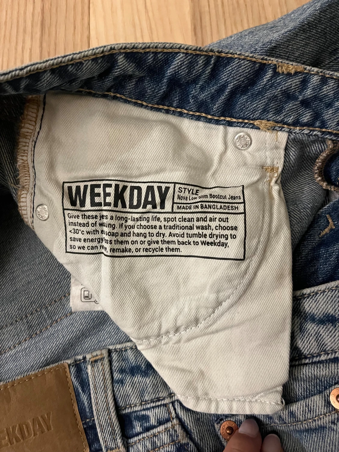Weekday blå bootcut jeans - 4