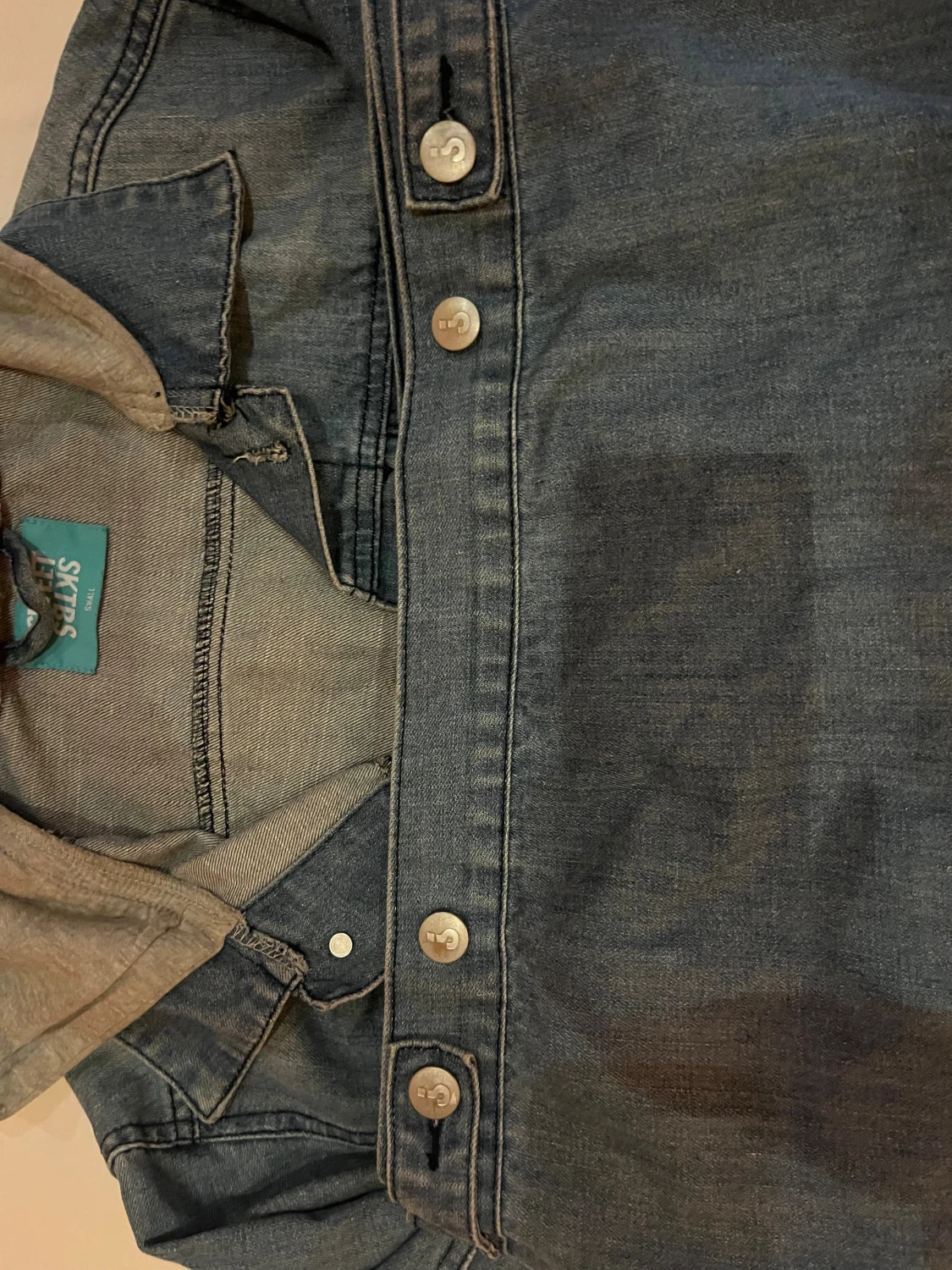 Jeansjacka med grå luva SWEET SKTBS - 3