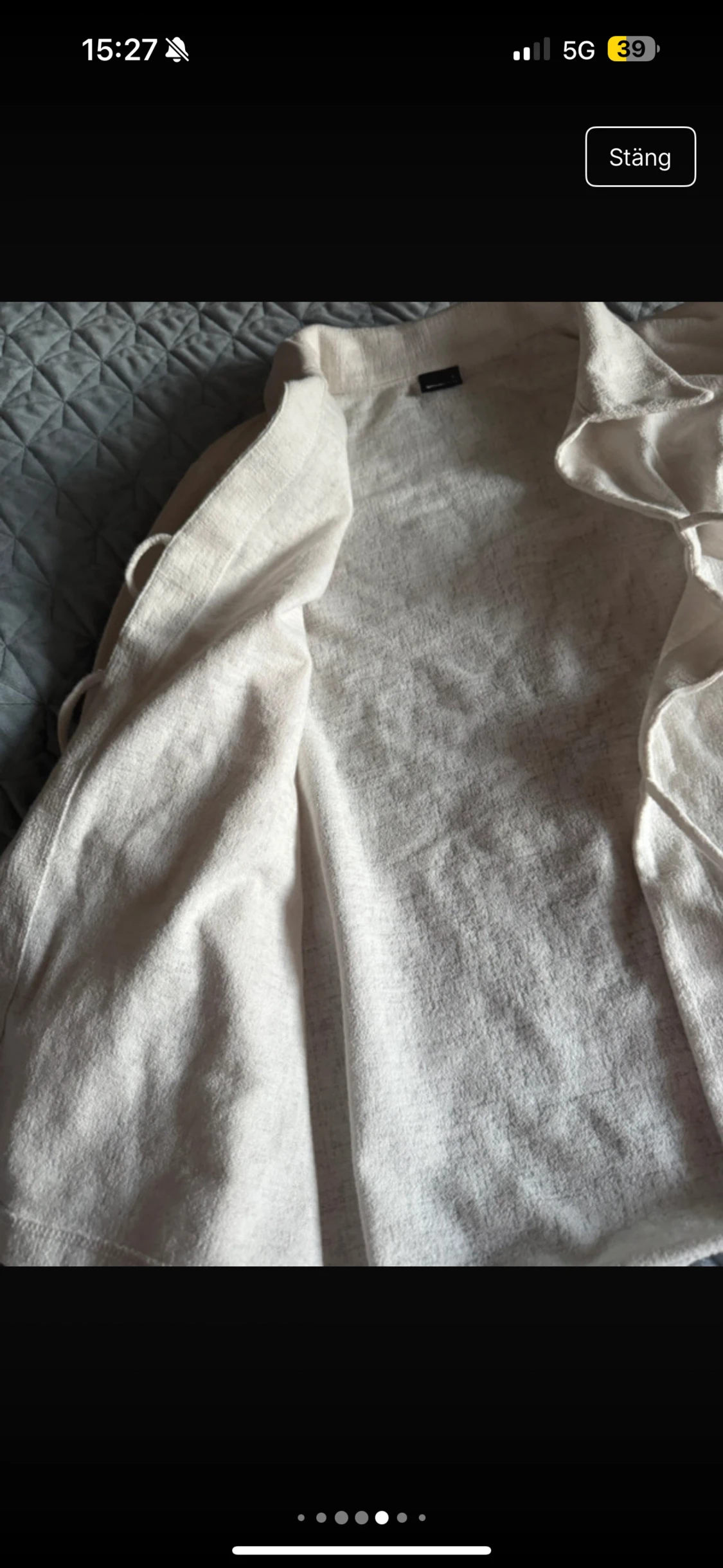 Vit knyt-skjorta med snören - 6