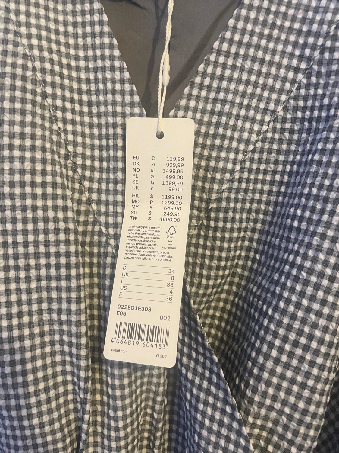 Rutig långklänning från Esprit - 1