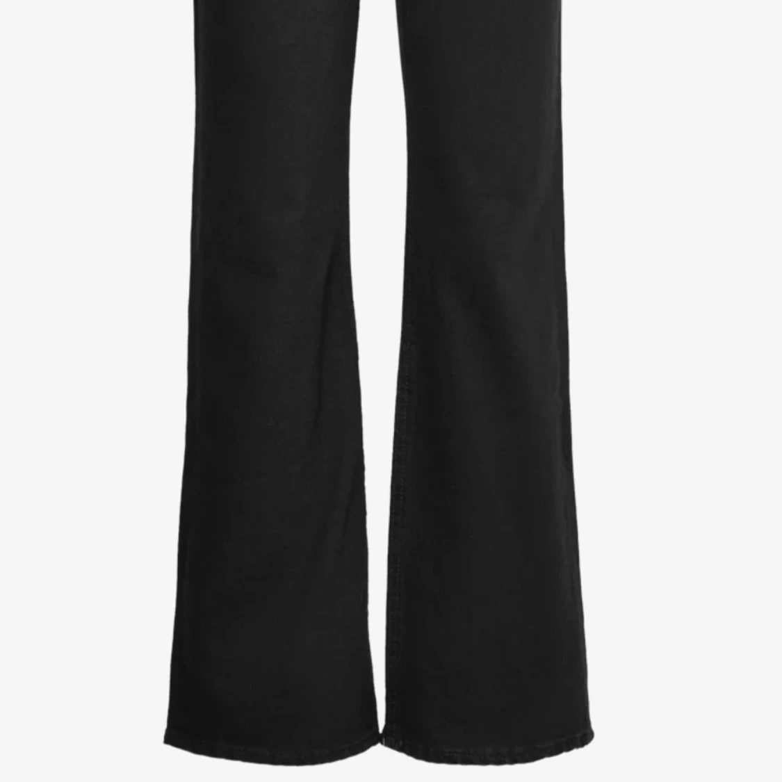 Svarta wide jeans med hög midja - 2