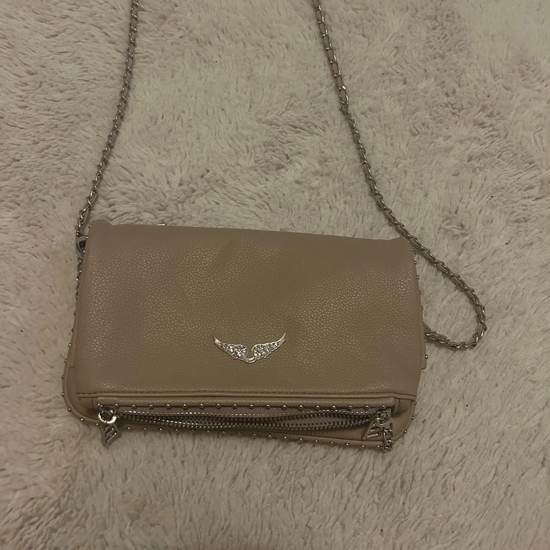 Beige Zadig& Voltaire axelväska