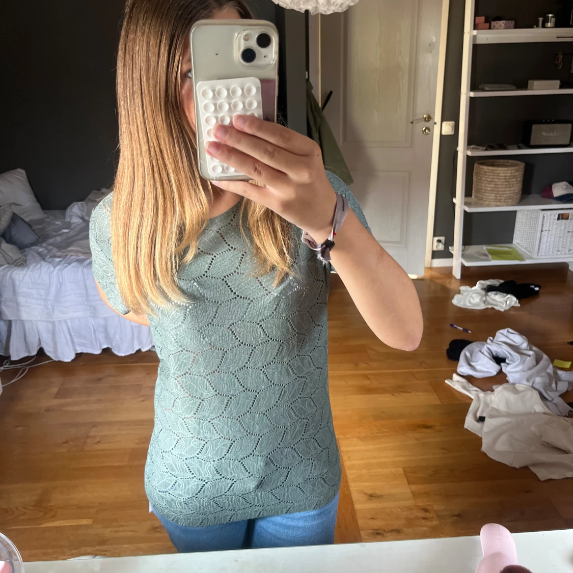 Grön stickad topp från Jacqueline de Yong - 1