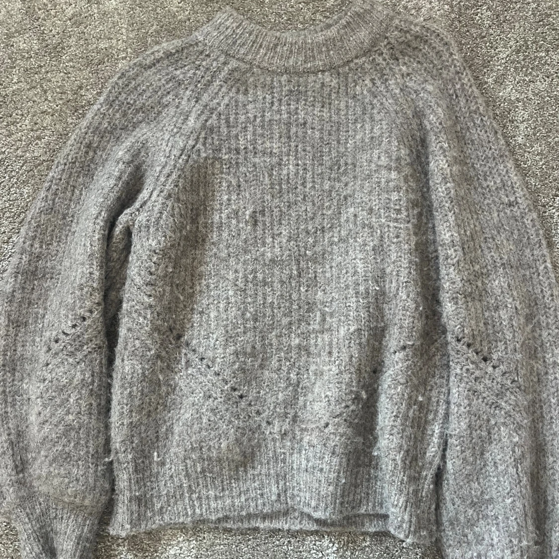 Grå/brun stickad tröja från Object
