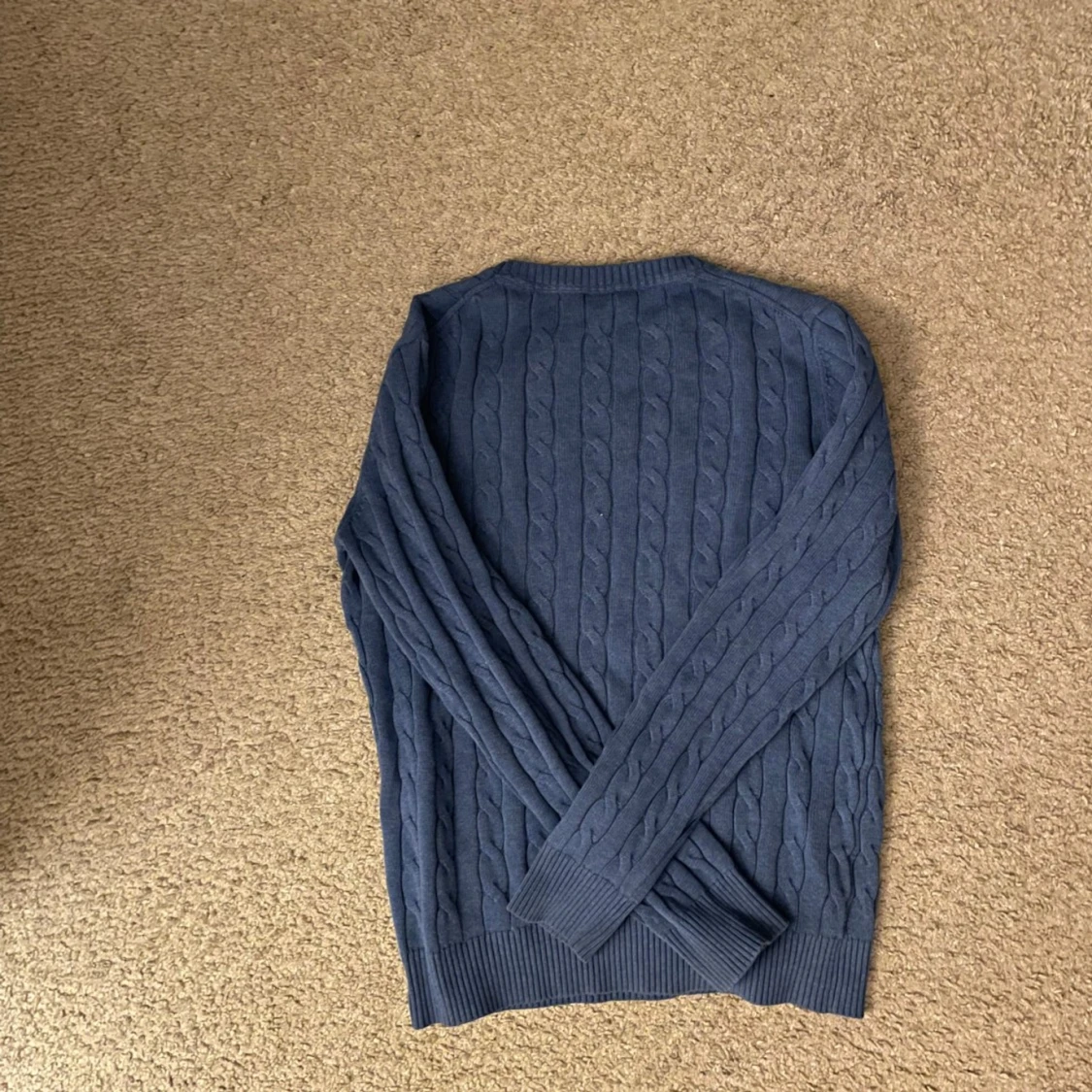 Blå kabelstickad tröja från GANT - 90