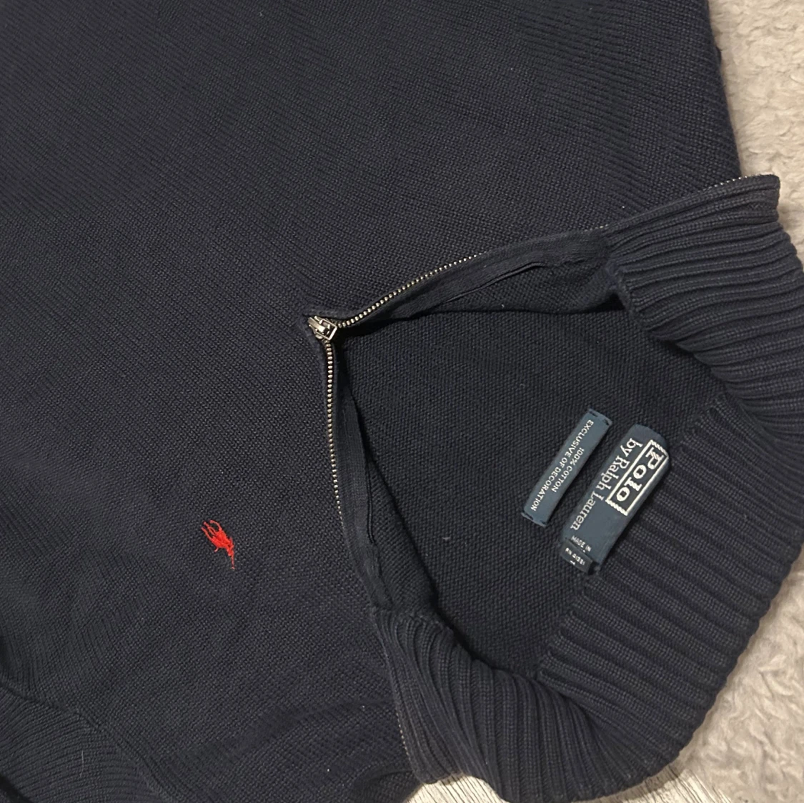 Mörkblå stickad tröja Polo Ralph Lauren - 1