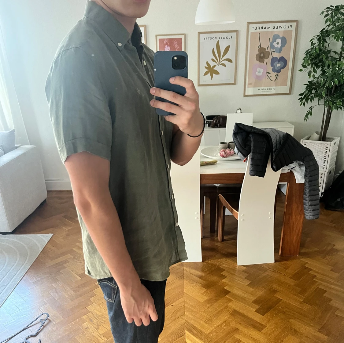  Grön linne skjorta från Morris - 1