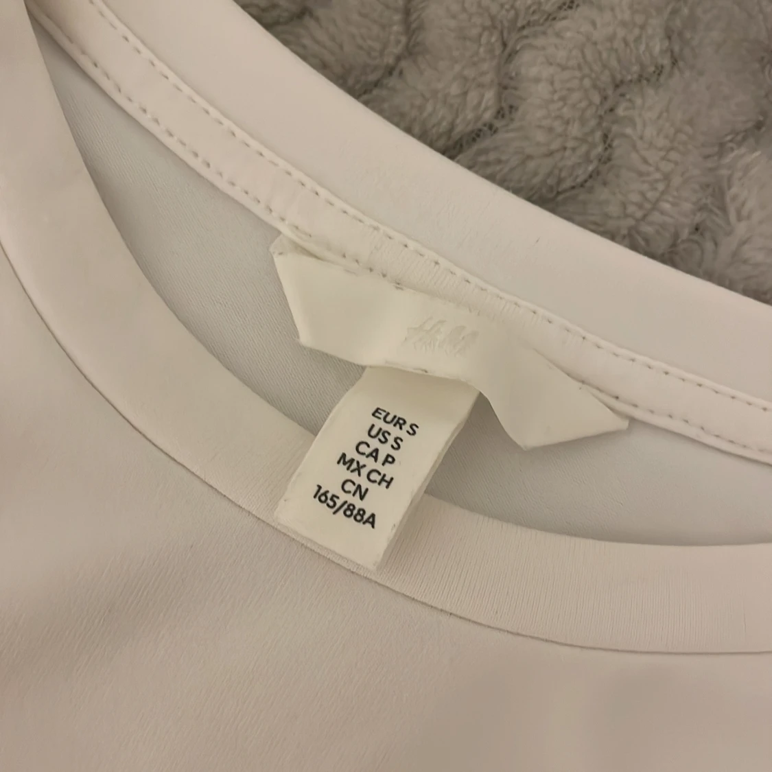 Vit långärmad croppad topp H&M - 2