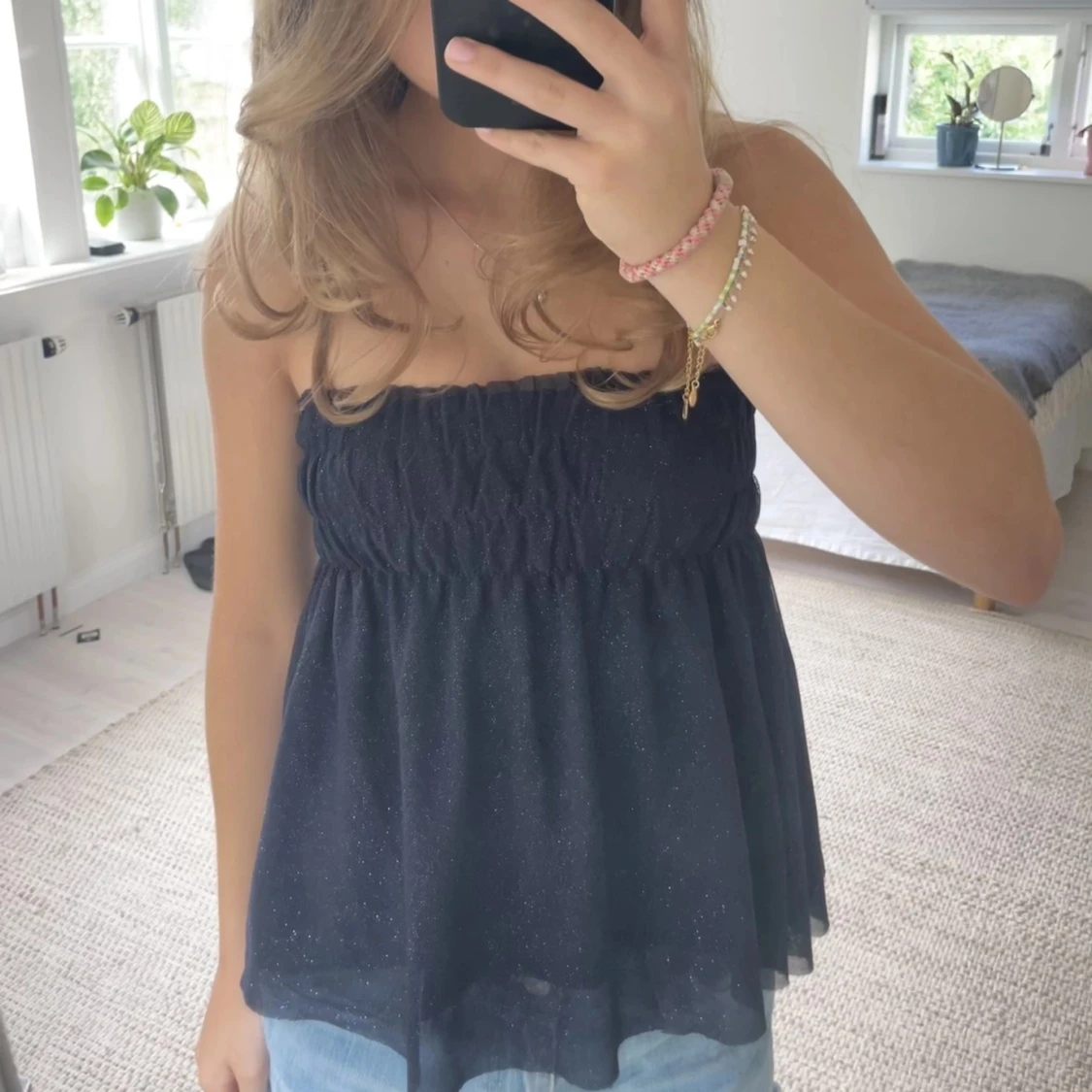 Glittrig bandeau top - 90