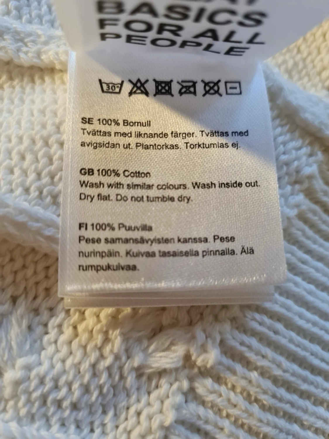 Vit stickad tröja från Lager 157 strl M - 4