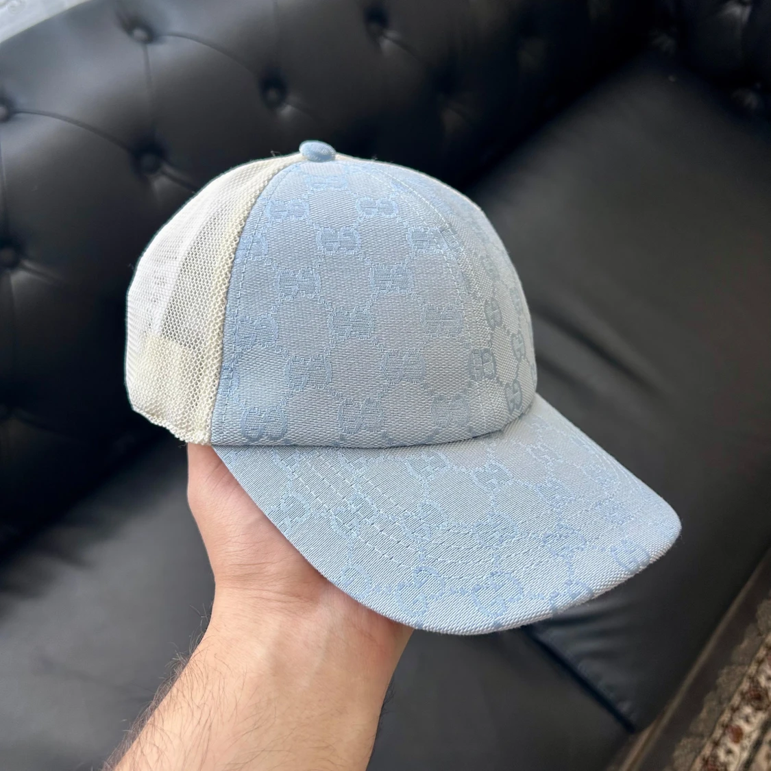 Gucci ljusblå keps med mesh - 2